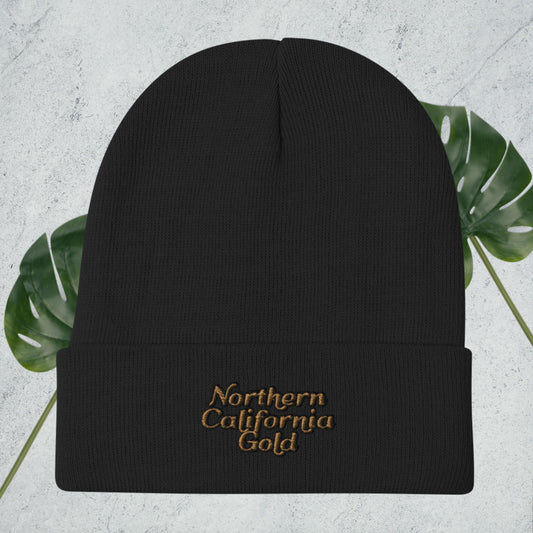Embroidered Northern California Gold Beanie