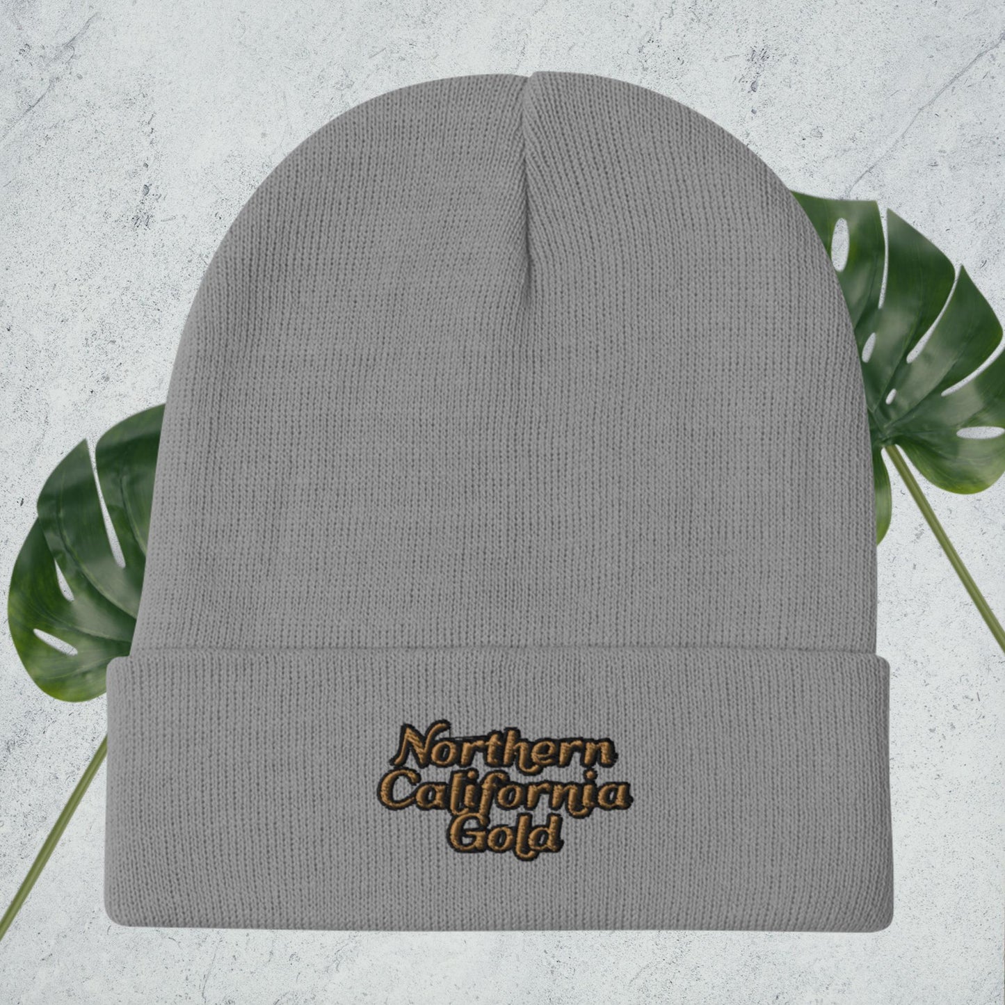 Embroidered Northern California Gold Beanie